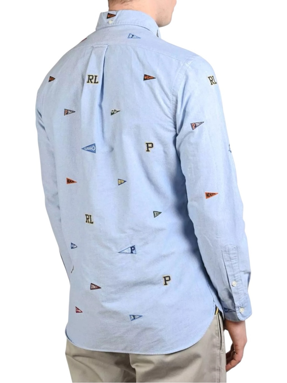 Polo Ralph Lauren Classic Fit Varsity Embroidered blue Oxford Shirt | M - Picture 2 of 16
